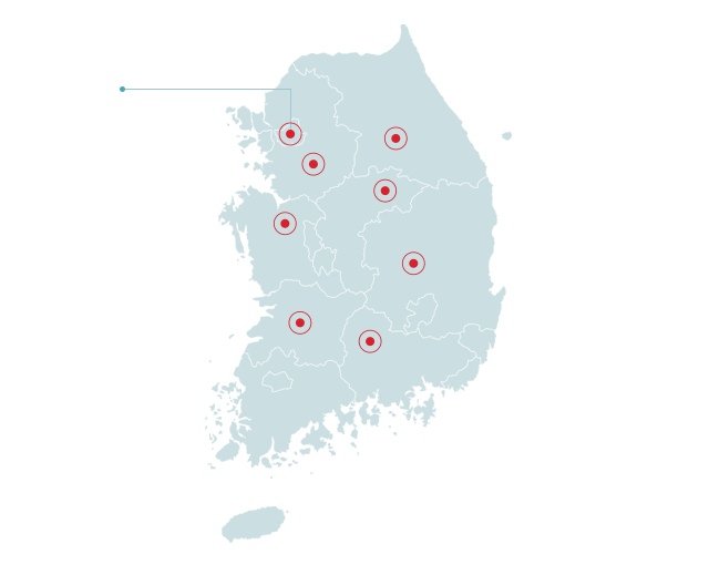 map of the Republic of Korea